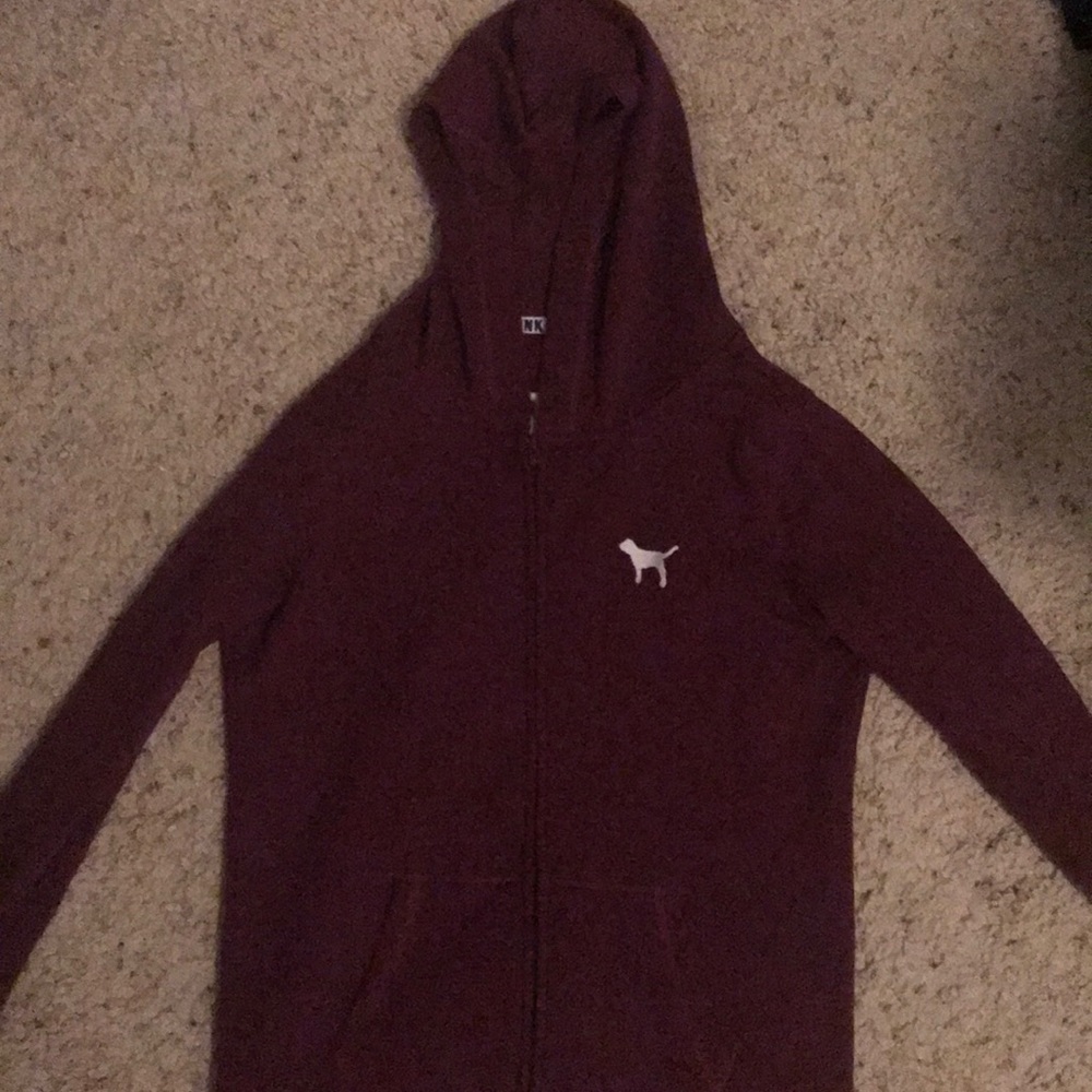 Pink zip up hoodie